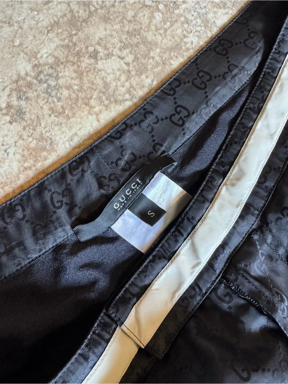 Gucci Black Logo Swim Trunks